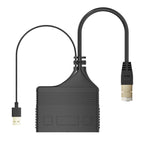 Male RJ45 3 in 1 Gigabit Network Splitter Cable Ethernet Network Coupler — view 3