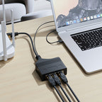 Male RJ45 3 in 1 Gigabit Network Splitter Cable Ethernet Network Coupler — view 10