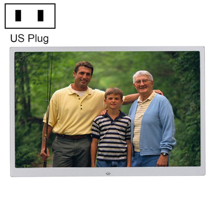 LED 1280x800 High Resolution Display Digital Photo Frame with Holder and Remote Control, Support SD / MMC / MS Card / USB Port, EU Plug(Gold), HSD1504 15.4 inch