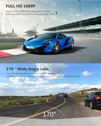 A305 Car DVR Camera 2.45 inch IPS Screen Full HD 1080P 170 Degree Wide Angle Viewing, Support Motion Detection / TF Card / G-Sensor / WiFi / HDMI
