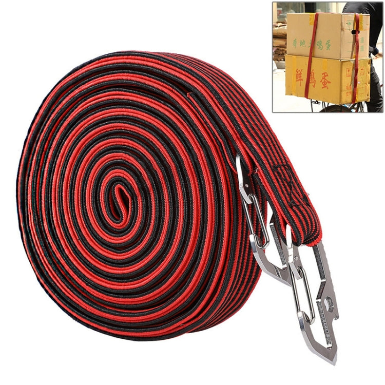 4m Elastic Strapping Rope Packing Tape for Bicycle Motorcycle Back Seat with Hook