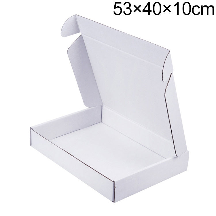 Shipping Box Clothing Packaging Box, Color: White, Size: 53x40x10cm