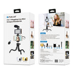PULUZ 4 in 1 Vlogging Live Mini Octopus Bracket Kit + Studio Light + Microphone + Phone Clamp Kits — view 11