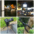 PULUZ 4 in 1 Vlogging Live Mini Octopus Bracket Kit + Studio Light + Microphone + Phone Clamp Kits — view 9
