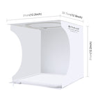 PULUZ 30cm Folding Ring Light Board Photo Lighting Studio Shooting Tent Box Kit Box with Shadowless Light Panel