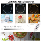 PULUZ 30cm Folding Ring Light Board Photo Lighting Studio Shooting Tent Box Kit Box with Shadowless Light Panel