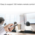 ASiNG A800 USB Charging 2.4GHz Wireless Presenter PowerPoint Clicker Representation Remote Control Pointer, Control Distance: 100m