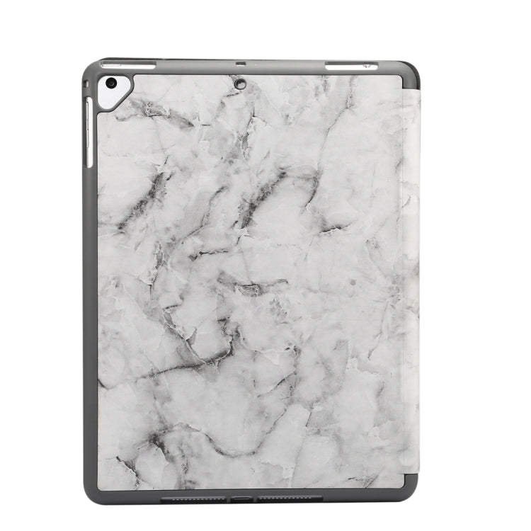 Marble Texture Pattern Horizontal Flip Case for iPad 9.7 (2018), with Three-folding Holder & Pen Slots