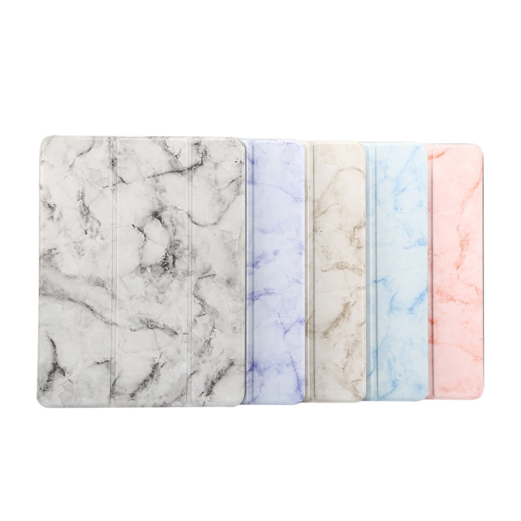 Marble Texture Pattern Horizontal Flip Case for iPad 9.7 (2018), with Three-folding Holder & Pen Slots
