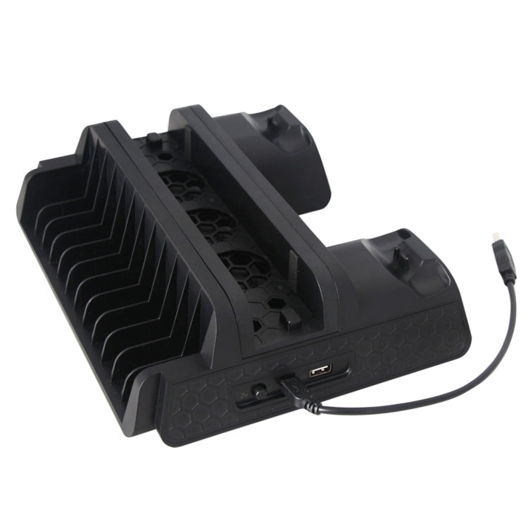 DOBE TP4-882 3 in 1 Game Console Cooling Fan + Game Storage Slots + Game Controller Charging Dock for Sony PS4 / PS4 Pro / PS4 Slim