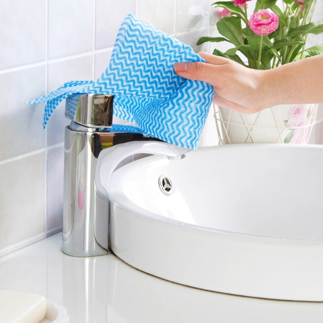 50 Sheets Non-Woven Disposable Washing Towels Dishcloth