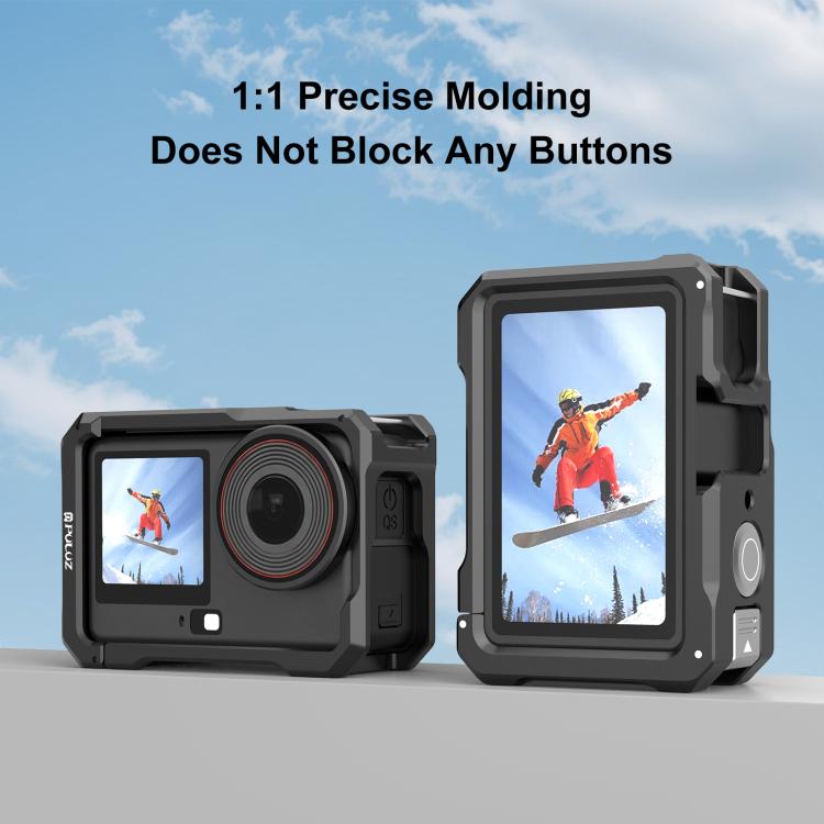 For DJI Osmo Action 6 PULUZ Metal Cage Frame with Cold Shoe
