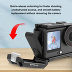 For DJI Osmo Action 6 PULUZ Metal Cage Frame with Cold Shoe