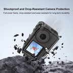 For DJI Osmo Action 6 PULUZ Plastic Cage Vertical-Horizontal Expansion Adapter Frame with Cold Shoe