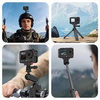 For DJI Osmo Action 6 PULUZ Plastic Cage Vertical-Horizontal Expansion Adapter Frame with Cold Shoe