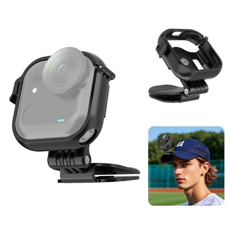 For Insta360 GO Ultra PULUZ Baseball Hat Clip Camera POV Vlog Mount