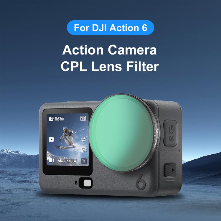 For DJI Osmo Action 6 PULUZ Action Camera CPL Lens Filter — CPL