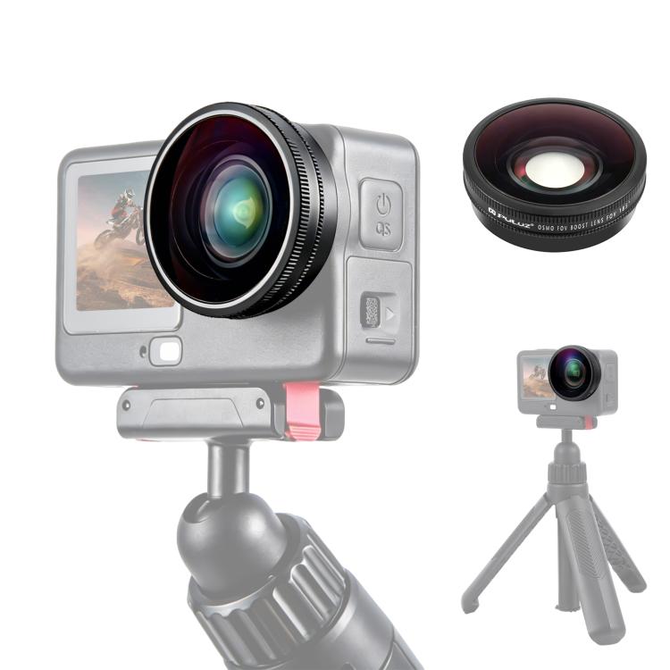PULUZ FOV Boost Lens 185 Degree Wide Angle Lens, For DJI Osmo Action 6