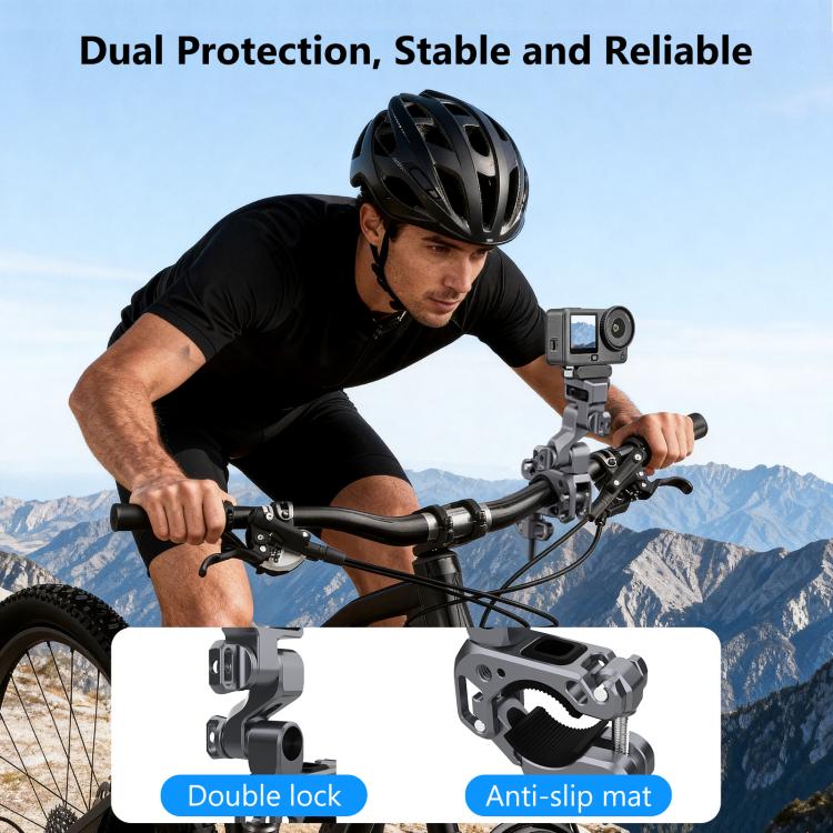 PULUZ Panoramic & Action Cameras Professional 3-Way Gimbal Motorcycles Bicycles Handlebar Aluminium Alloy Mount