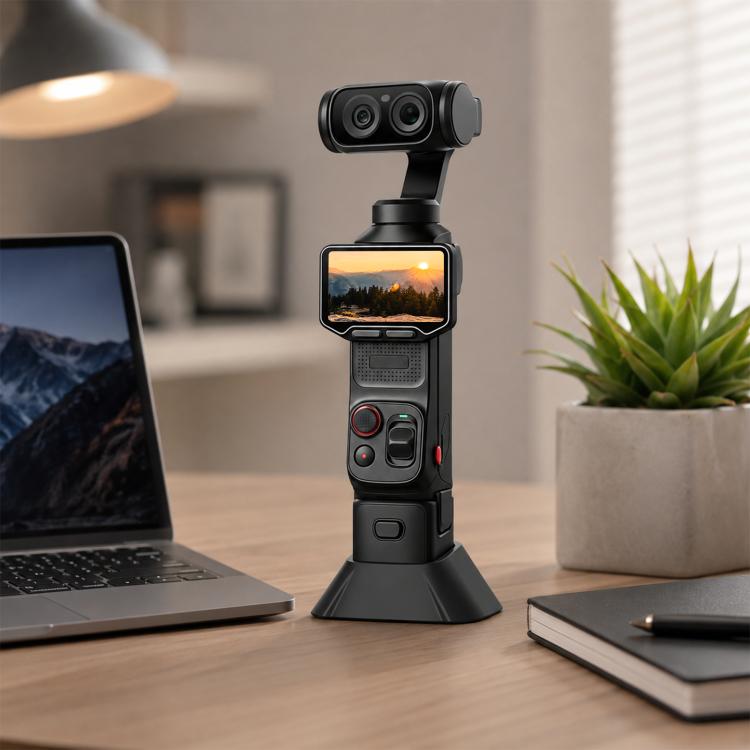PULUZ Silicone Dock Desktop Adhesive Base Bracket, For Insta360 Luna Ultra