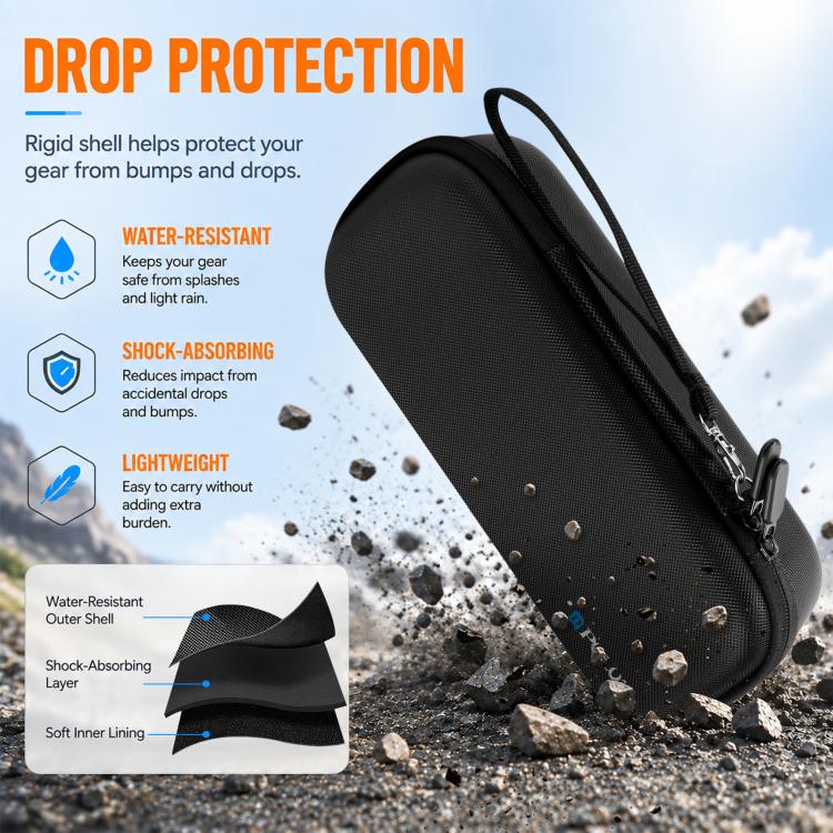 PULUZ Hard Carrying Case PU Diamond Pattern EVA Protective Storage Bag — view 3
