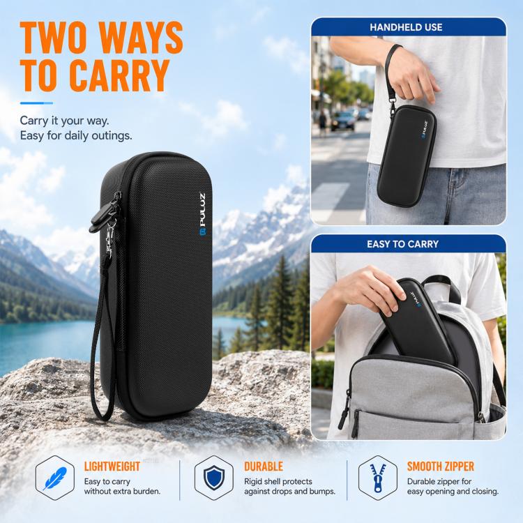 PULUZ Hard Carrying Case PU Diamond Pattern EVA Protective Storage Bag — view 6