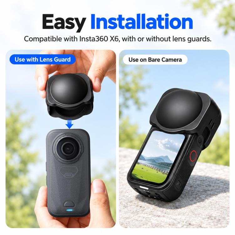 For Insta360 X6 PULUZ Silicone Protective Lens Cover