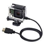 PULUZ Video 19 Pin HDMI to Micro HDMI Cable for GoPro Hero11 Black / HERO10 Black / HERO9 Black /8 Black /7 /6 /5 /4 /3+ /3, Sony, LG, Panasonic, Canon, Nikon, Smartphones and Cameras, Length: 1.5m