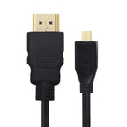 PULUZ Video 19 Pin HDMI to Micro HDMI Cable for GoPro Hero11 Black / HERO10 Black / HERO9 Black /8 Black /7 /6 /5 /4 /3+ /3, Sony, LG, Panasonic, Canon, Nikon, Smartphones and Cameras, Length: 1.5m