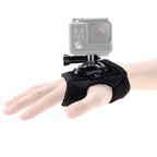 PULUZ 360 Degree Rotation Glove Style Palm Strap Mount Band for GoPro, Insta360, DJI and Other Action Cameras, Glove Palm Strap(AE)