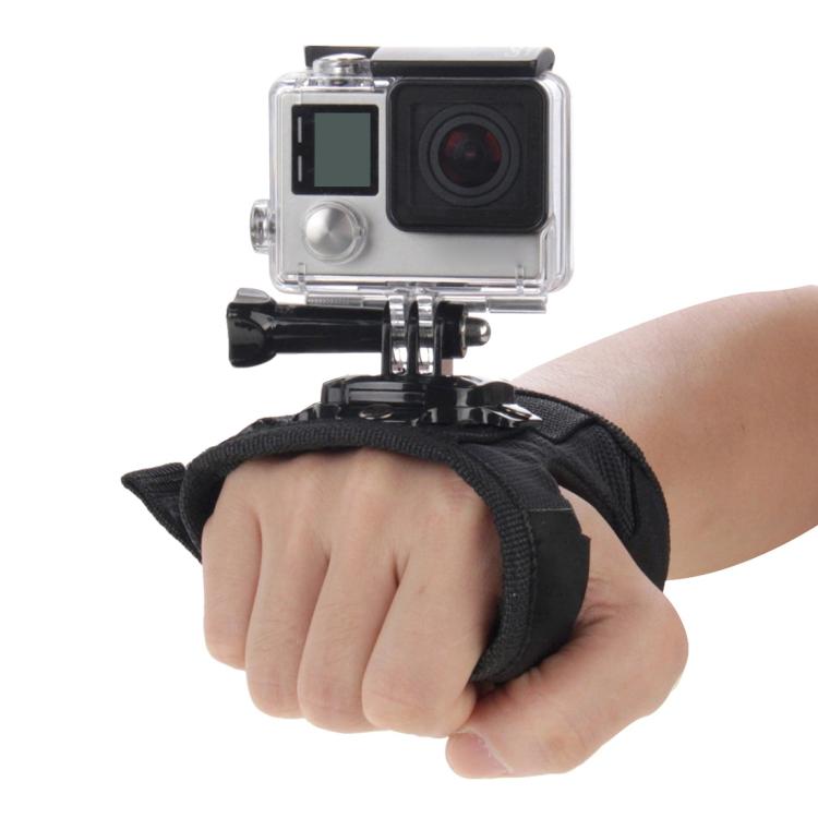 PULUZ 360 Degree Rotation Glove Style Palm Strap Mount Band for GoPro, Insta360, DJI and Other Action Cameras, Glove Palm Strap(AE)