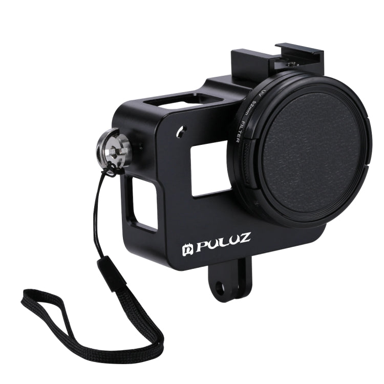 PULUZ Housing Shell CNC Aluminum Alloy Protective Cage with 52mm UV Lens for GoPro HERO(2018) /7 Black /6 /5, For HERO6 /5 No Frame US Stock, For HERO6 /5 No Frame AE Stock, For HERO6 /5 No Frame UK Stock