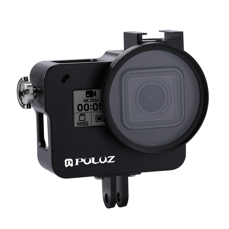 PULUZ Housing Shell CNC Aluminum Alloy Protective Cage with 52mm UV Lens for GoPro HERO(2018) /7 Black /6 /5, For HERO6 /5 No Frame US Stock, For HERO6 /5 No Frame AE Stock, For HERO6 /5 No Frame UK Stock