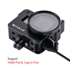 PULUZ Housing Shell CNC Aluminum Alloy Protective Cage with 52mm UV Lens for GoPro HERO(2018) /7 Black /6 /5, For HERO6 /5 No Frame US Stock, For HERO6 /5 No Frame AE Stock, For HERO6 /5 No Frame UK Stock