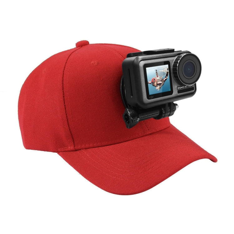 PULUZ Baseball Hat with J-Hook Buckle Mount & Screw for GoPro, DJI OSMO Action and Other Action Cameras, Baseball Hat Black (US Stock), Baseball Hat Red (US Stock)         ... — view 12