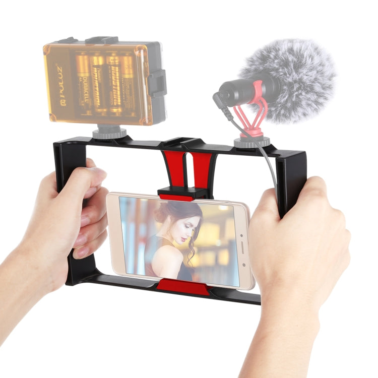 PULUZ Vlogging Live Broadcast Smartphone Video Rig Filmmaking Recording Handle Stabilizer Bracket for iPhone, Galaxy, Huawei, Xiaomi, HTC, LG, Google, and Other Smartphones, Vlogging Rig(UAE) — view 11