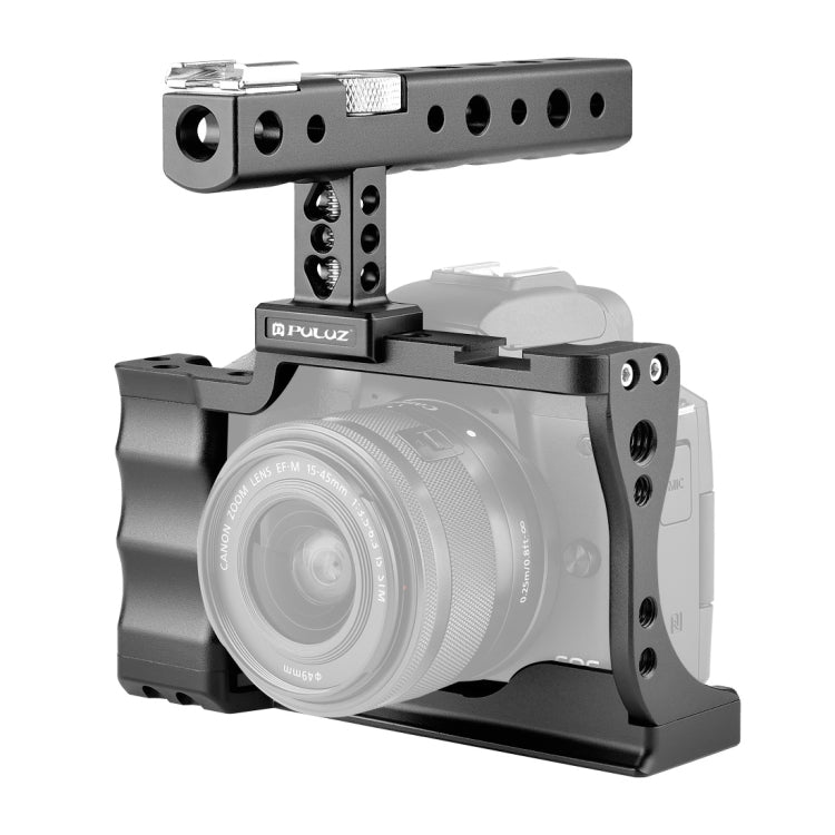 PULUZ Video Camera Cage Stabilizer with Handle for Canon EOS M50