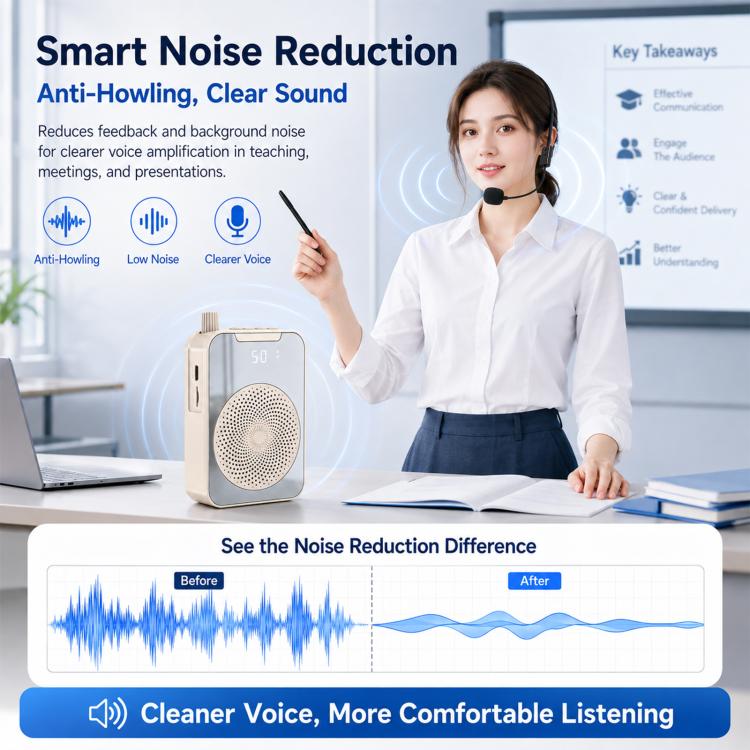 PULUZ Portable Wireless Teaching Microphone Voice Amplifier