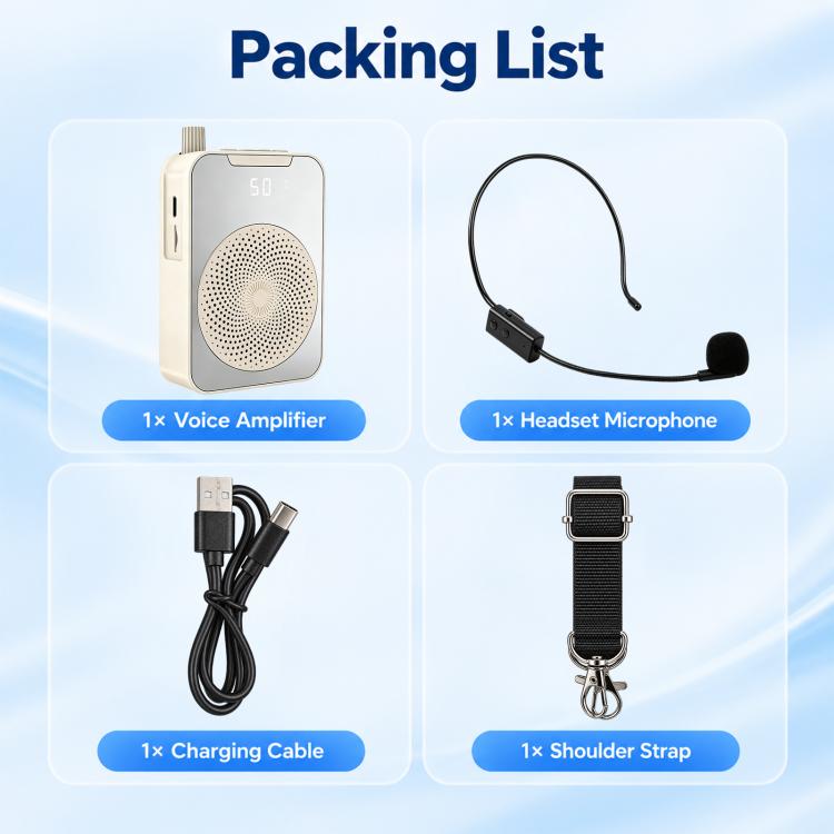 PULUZ Portable Wireless Teaching Microphone Voice Amplifier