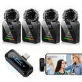 PULUZ 4 TX + 1 RX Wireless Lavalier Microphone