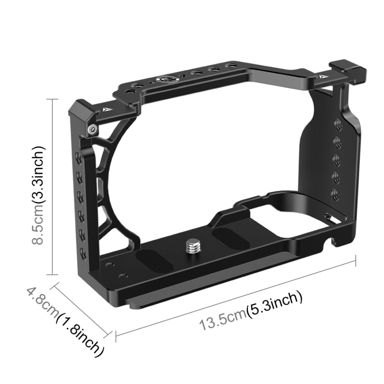PULUZ Metal Camera Cage Expansion Mount Stabilizer Rig, For Sony A6500 / A6400 / A6300 / A6000 — For Sony A6500 / A6400 / A6300 / A6000