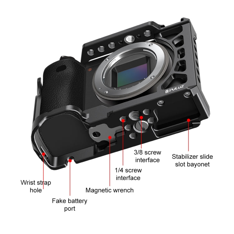 PULUZ Metal Camera Cage Expansion Mount Stabilizer Rig, For Sony A6500 / A6400 / A6300 / A6000 — view 4