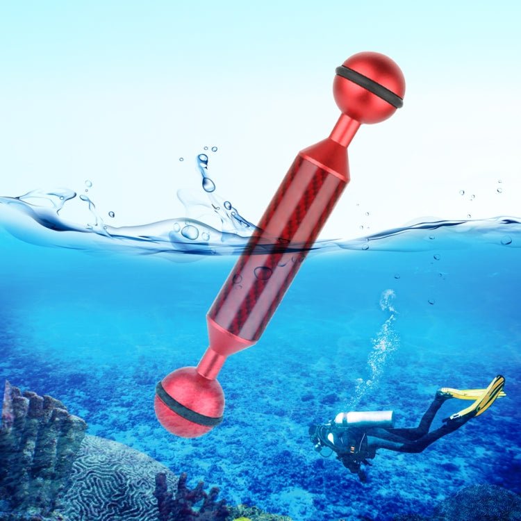 PULUZ 5 inch 13cm Length 20.8mm Diameter Dual Balls Carbon Fiber Floating Arm, Ball Diameter: 25mm