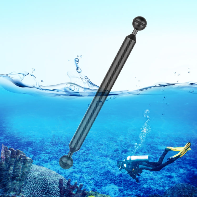 PULUZ 11 inch 28cm Length 20.8mm Diameter Dual Balls Carbon Fiber Floating Arm, Ball Diameter: 25mm, 11 inch Red, 11 inch Blue