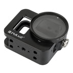 PULUZ Housing Shell CNC Aluminum Alloy Protective Cage with Insurance Frame & 52mm UV Lens for GoPro HERO8 Black