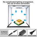 PULUZ Photo Studio Light Box Portable 60 x 60 x 60 cm Light Tent LED 5500K White Light Dimmable Mini 36W Photography Studio Tent Kit with 6 Removable Backdrops (Black Orange White Green Blue Red)