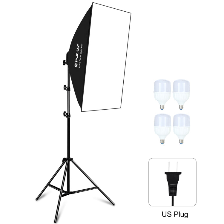 PULUZ 50x70cm Studio Softbox + 2m Tripod Mount + 4 x 220V E27 20W 5700K White Light LED Light Bulb Photography Lighting Kit, 4 x Bulb EU Plug (RU) — view 11