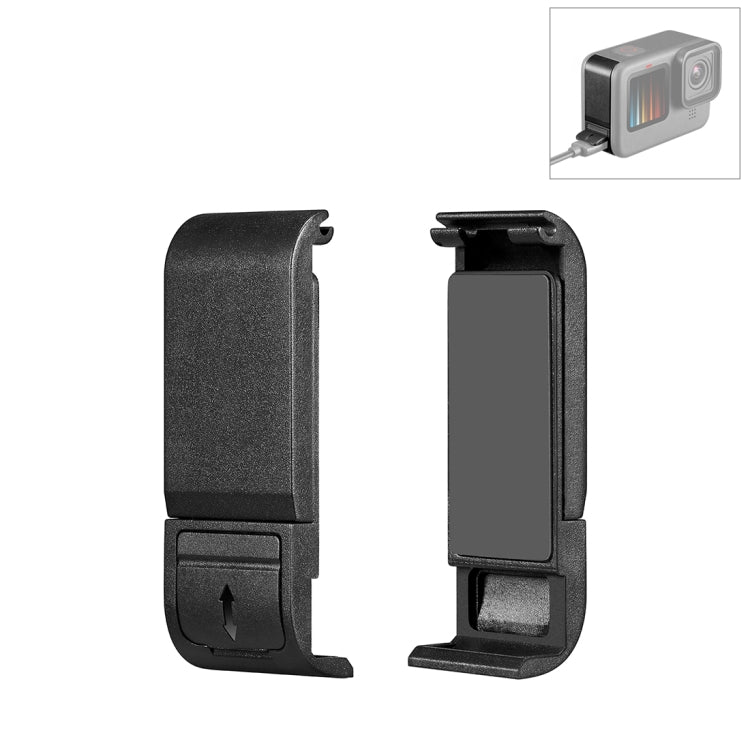 PULUZ POM Plastic Battery Side Interface Cover for GoPro MISSION 1 / 1 PRO / HERO13 Black /12 Black /11 Black /10 Black /9 Black