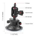 PULUZ 1/4 inch Magic Arm Suction Cup Mount — 1/4 inch Suction Cup Mount