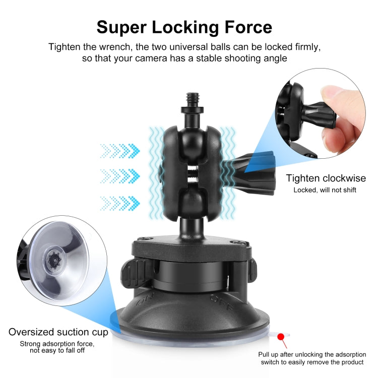 PULUZ 1/4 inch Magic Arm Suction Cup Mount — view 3